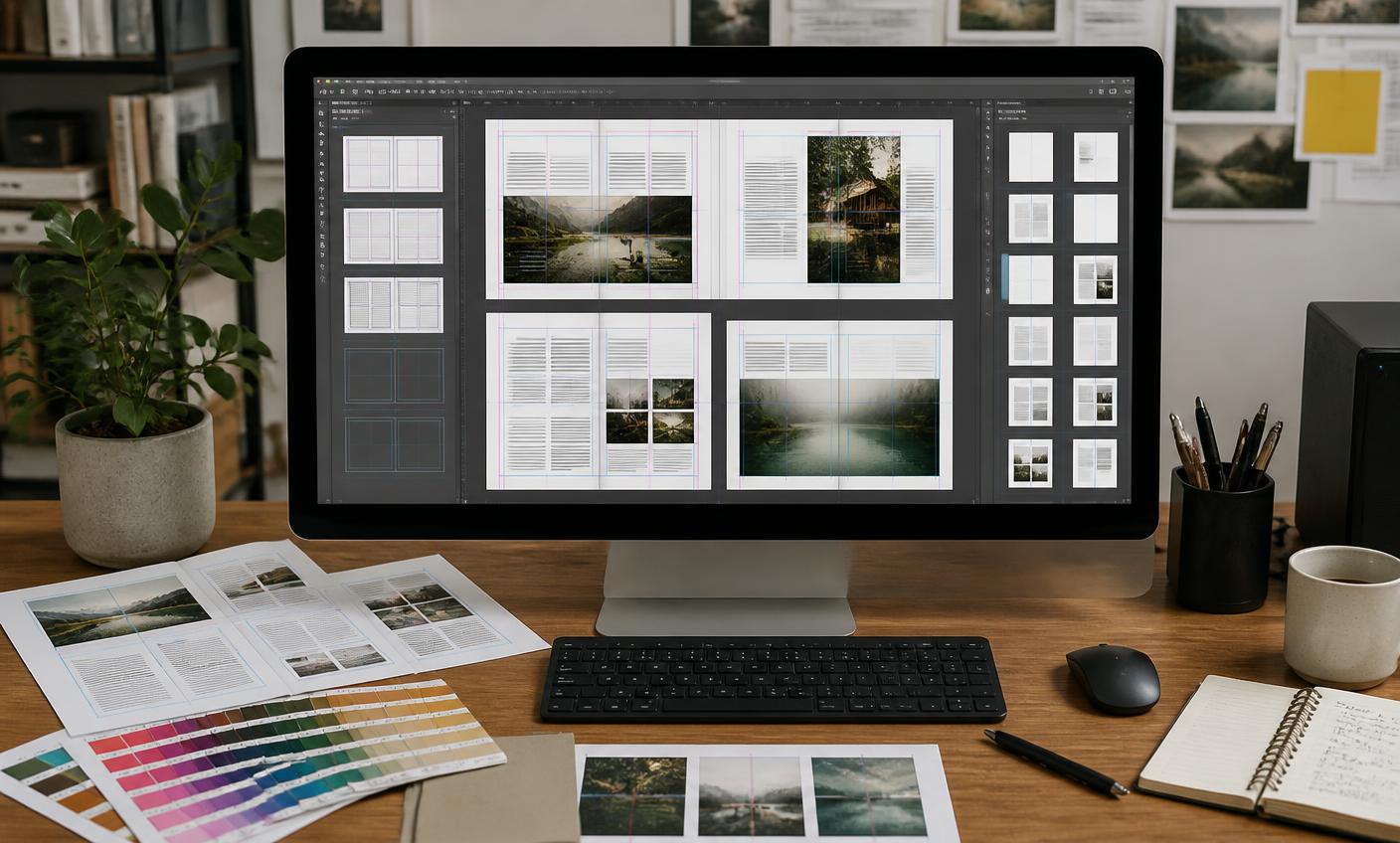 Environnement de travail avec gabarits, styles et pages d'un document