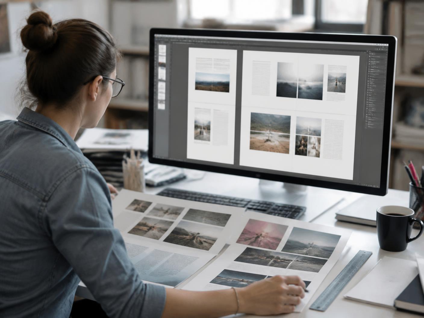 Mise en page d'un document multipage sur un poste de travail InDesign