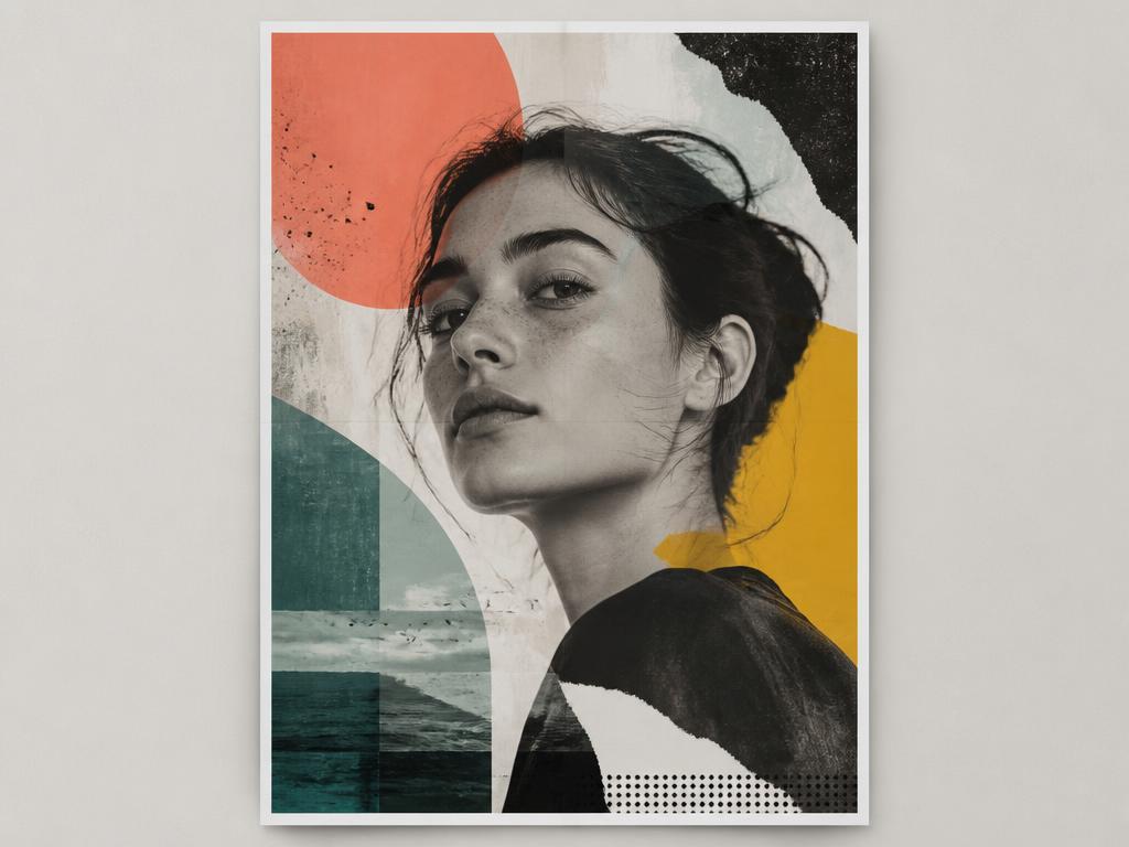 Photomontage combinant plusieurs images pour une affiche