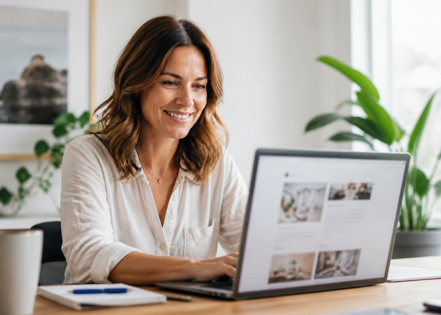 Professionnelle gérant de manière autonome les contenus de son site WordPress